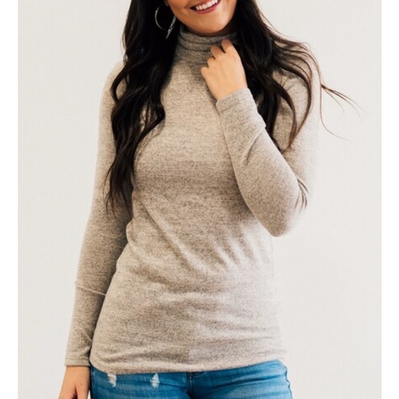 Blue Door Boutique Sweaters - Fitted Turtleneck Top